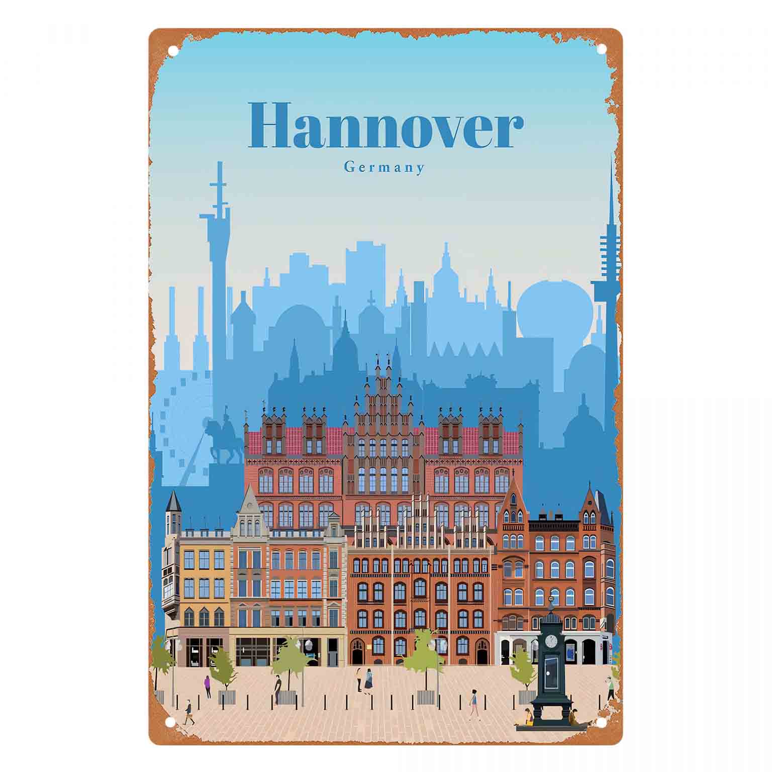 Germany Home Decor - 2D DÜZ 1 adet 