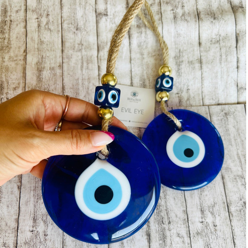 Home Decor Handicraft - Türkiye Mavi Göz Altın Boncuklu Kolye