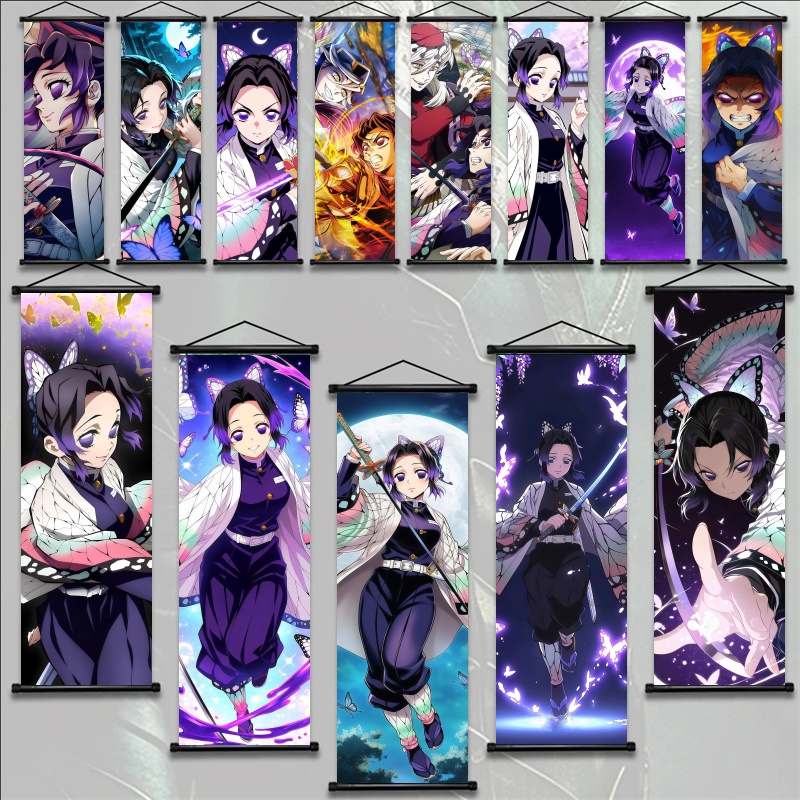 Home Decor Wall Pictures - Shinobu Kocho Demon Slayer Sanat Kumaş