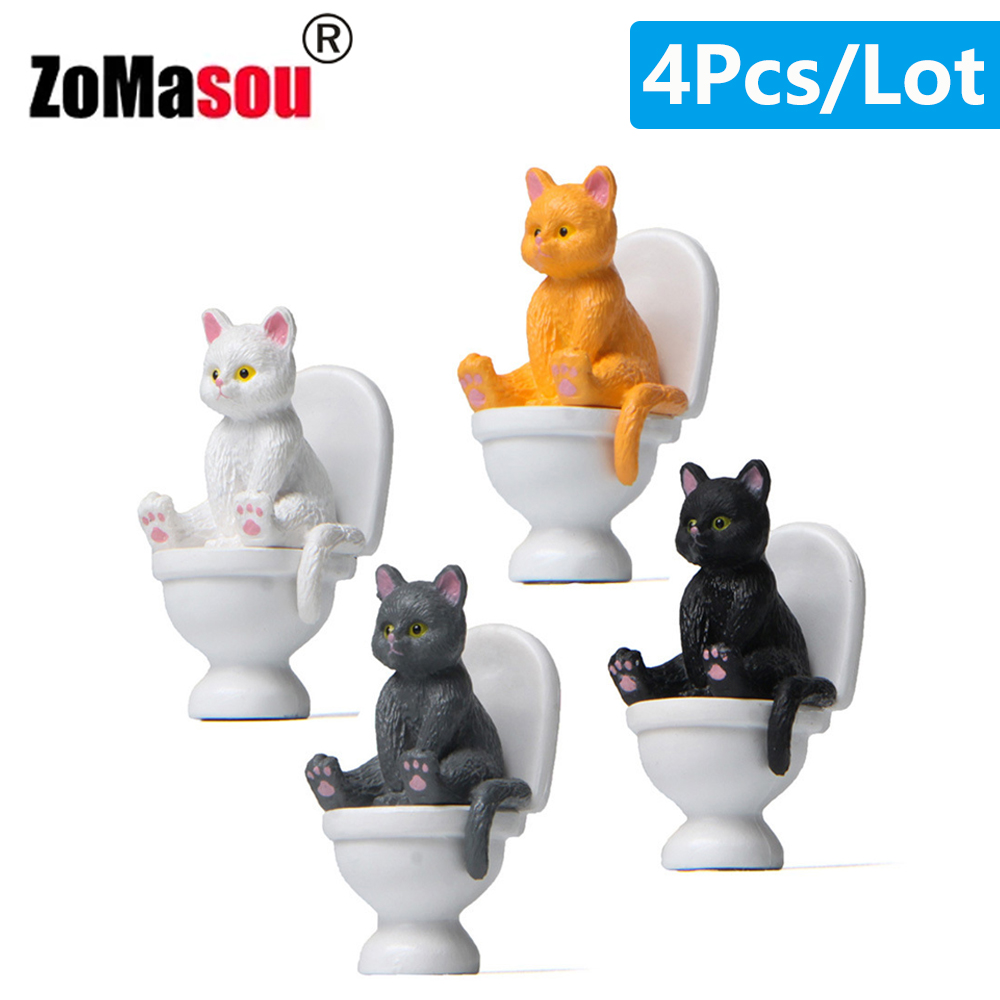 Home Decor Korea - Kedi figürinler üzerinde oturmak tuvalet kedi