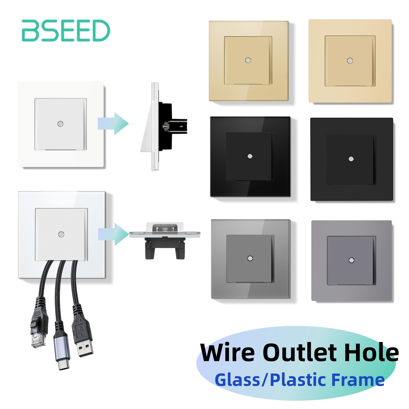 Home Decor Outlet - Bseed E Serisi Duvar Kablo Çıkış