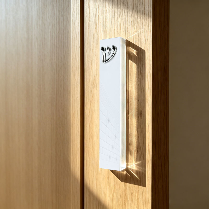 Home Decor Organizer - Yahudi Eşyaları Batı Duvarı İllüstrasyonlu Mezuzah