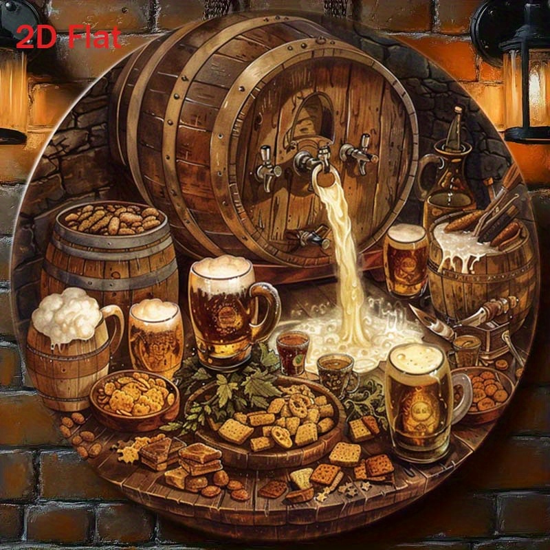 Home Decor Korea - 1 adet yuvarlak 2D düz alüminyum