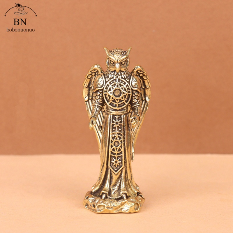 Home Decor Korea - Retro Pirinç Baykuş Şövalye Peygamber Heykeli