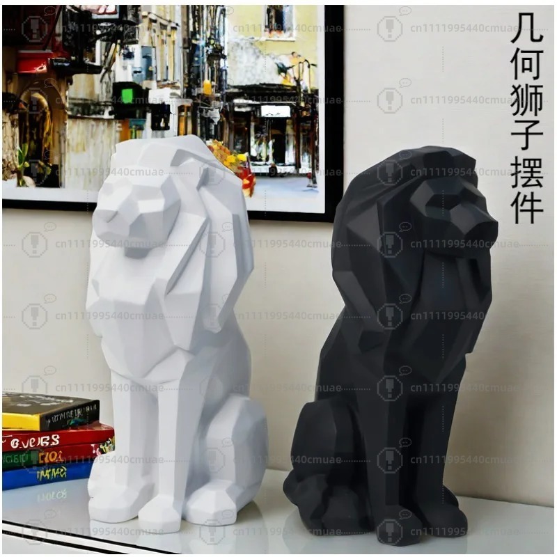 Home Decor Handicraft - İskandinav geometrik aslan süsü yaratıcı reçine