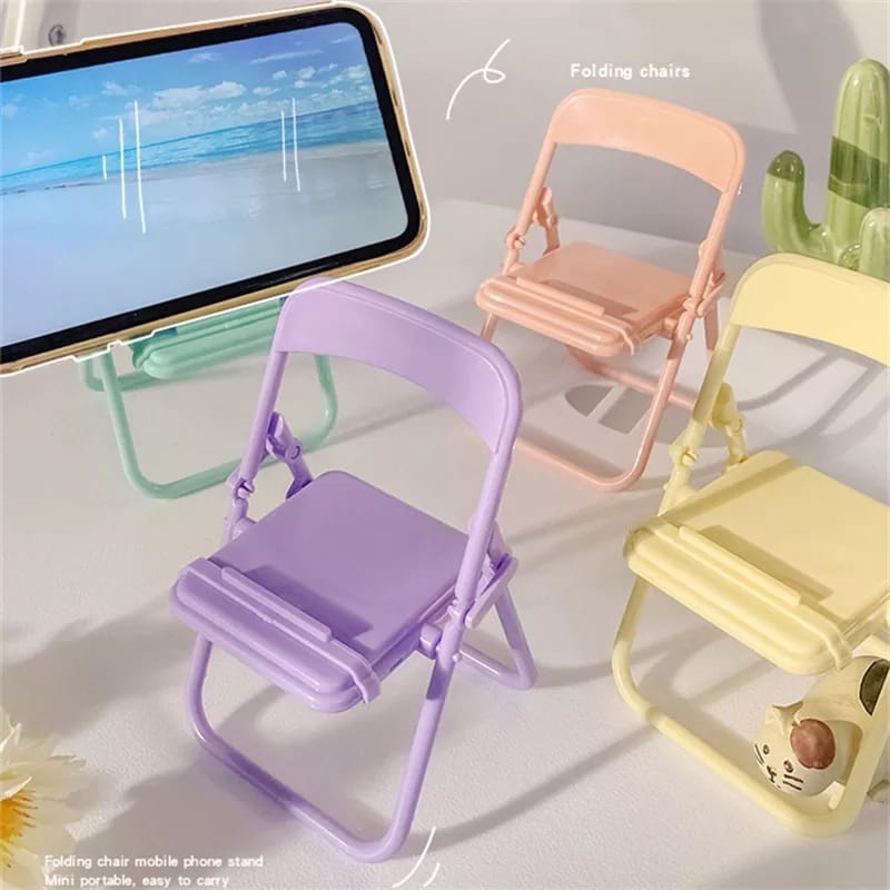 Home Decor Organizer - Sevimli Sandalye Telefon Tutucu Standı Yaratıcı
