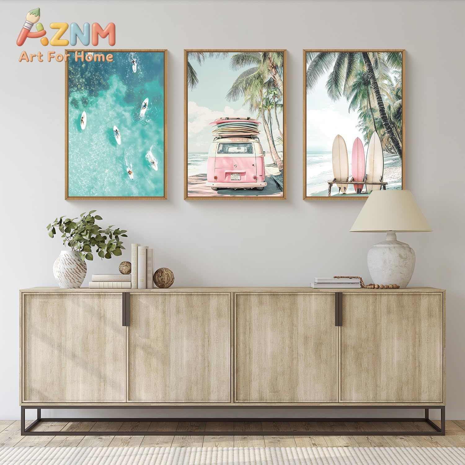 Home Decor Nautical - 3 adet Yaz Sörf Tahtası Plaj