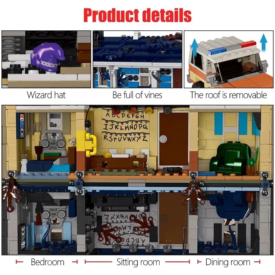 Yeni MOC Baş Aşağı Ev Sokak Gö - Home Decor Disney incelemesi ve fiyatı