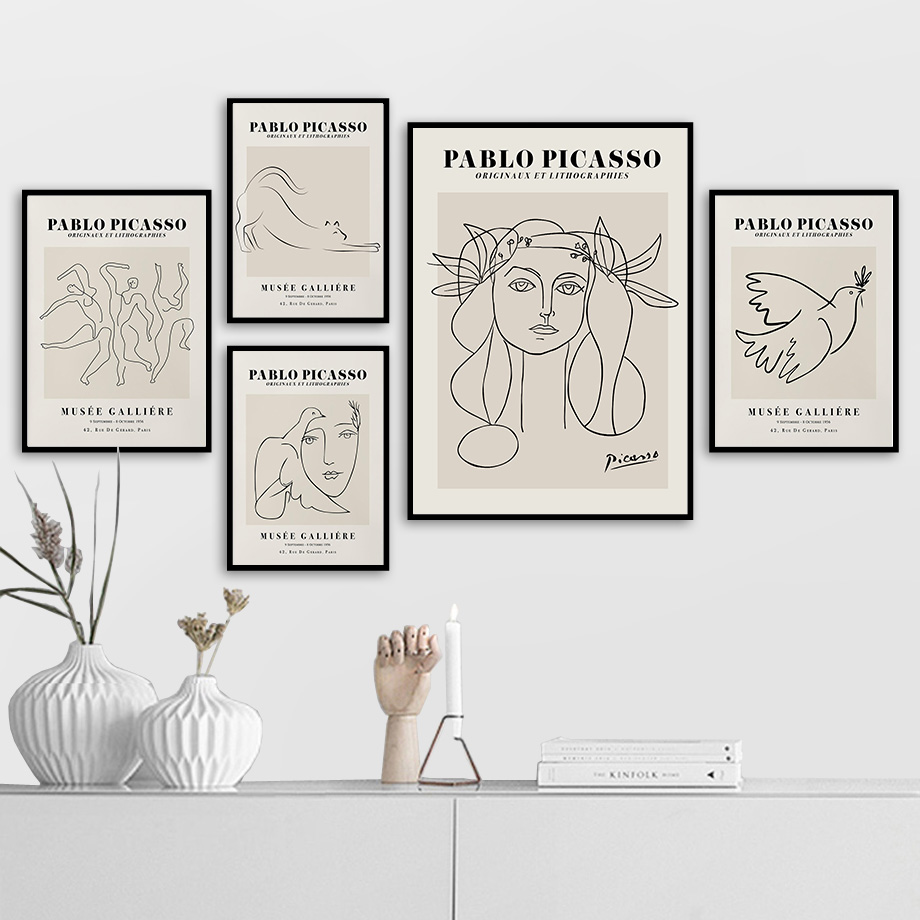 Picasso Line Kedi Güvercin Kız - Home Decor Exhibition incelemesi ve fiyatı