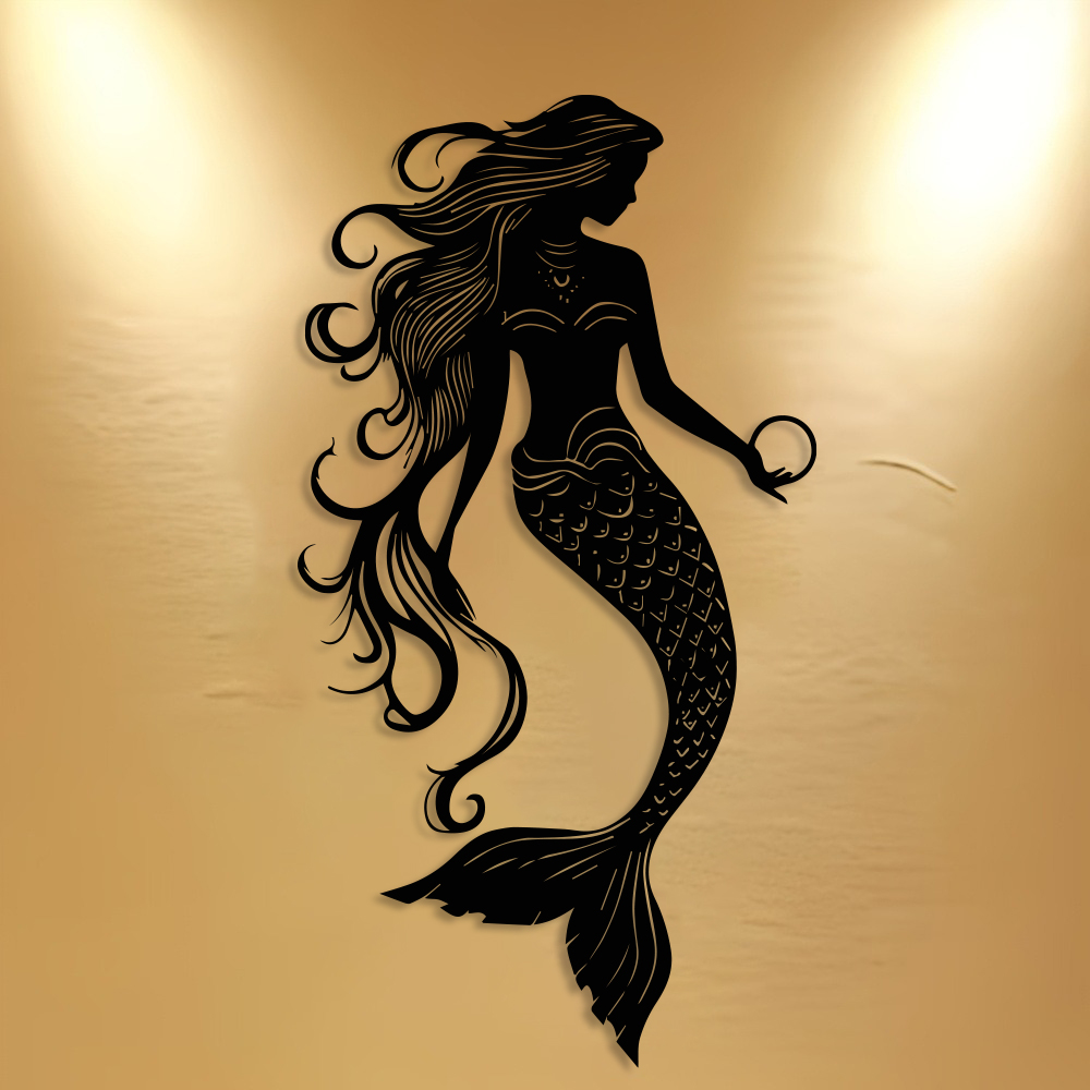 Zarif Deniz Kızı Metal Duvar S - Home Decor Nautical incelemesi ve fiyatı