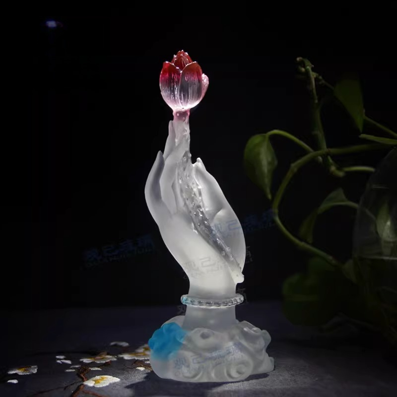 Cz sırlı Buda'nın eli üzerinde - Home Decor Handicraft incelemesi ve fiyatı