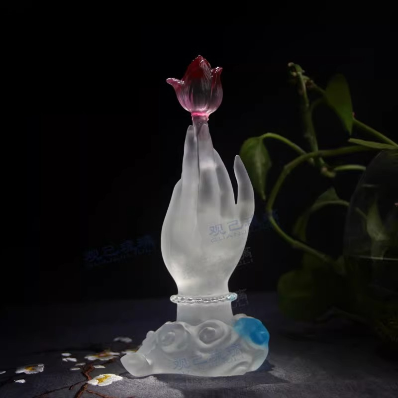 Cz sırlı Buda'nın eli üzerinde - Home Decor Handicraft incelemesi ve fiyatı