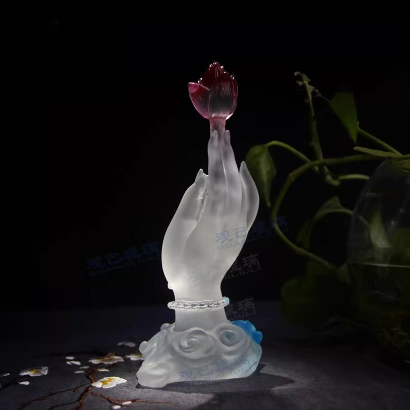 Cz sırlı Buda'nın eli üzerinde - Home Decor Handicraft incelemesi ve fiyatı