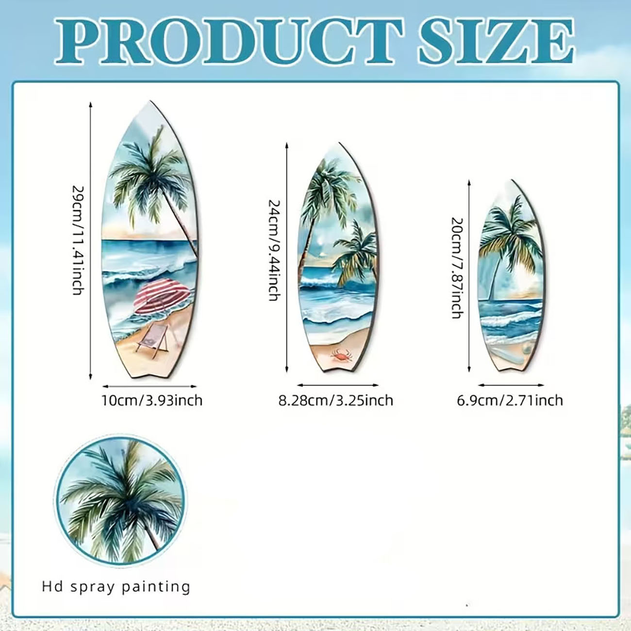 3 Parça Okyanus Manzaralı Sörf - Home Decor Nautical incelemesi ve fiyatı