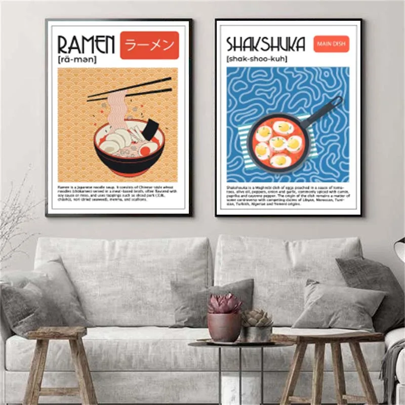 Asya Gıda Tuval Boyama Posteri - Home Decor Korea incelemesi ve fiyatı