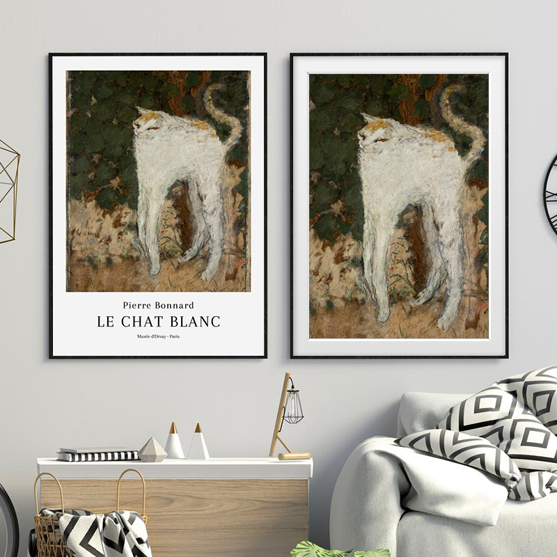 Pierre Bonnard Le Chat Blanc S - Home Decor Exhibition incelemesi ve fiyatı
