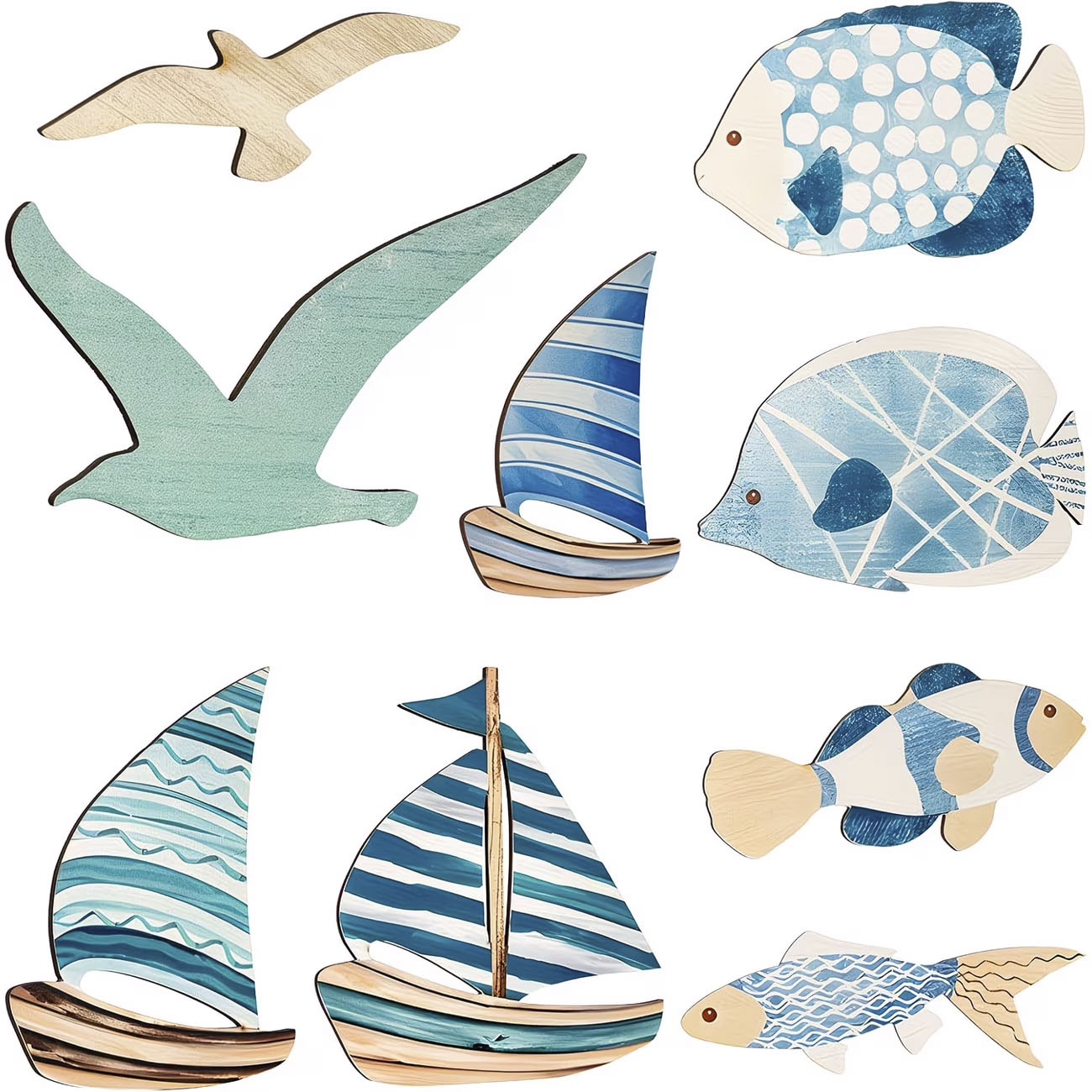 9 Parça Tropikal Balık Martı Y - Home Decor Nautical incelemesi ve fiyatı