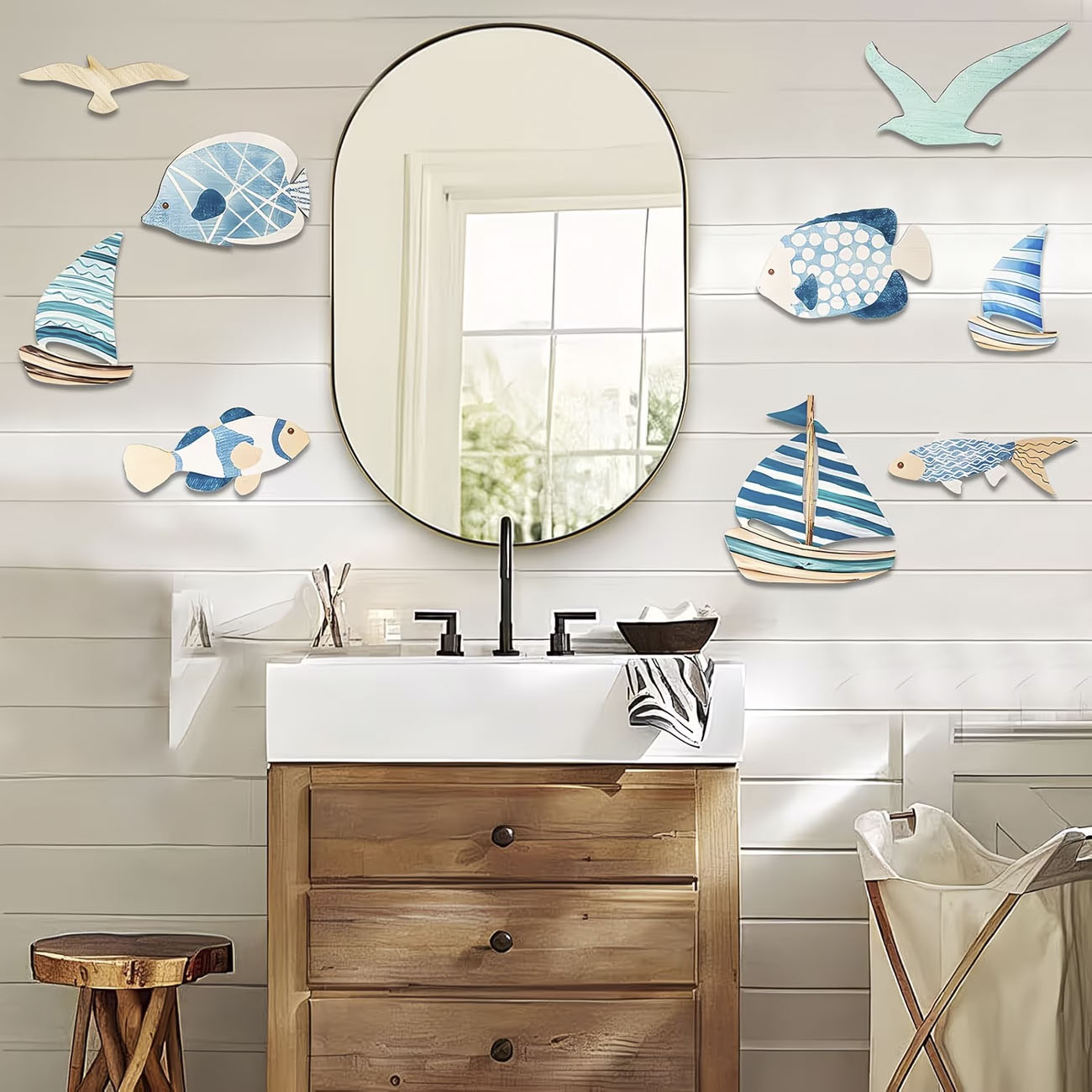 9 Parça Tropikal Balık Martı Y - Home Decor Nautical incelemesi ve fiyatı