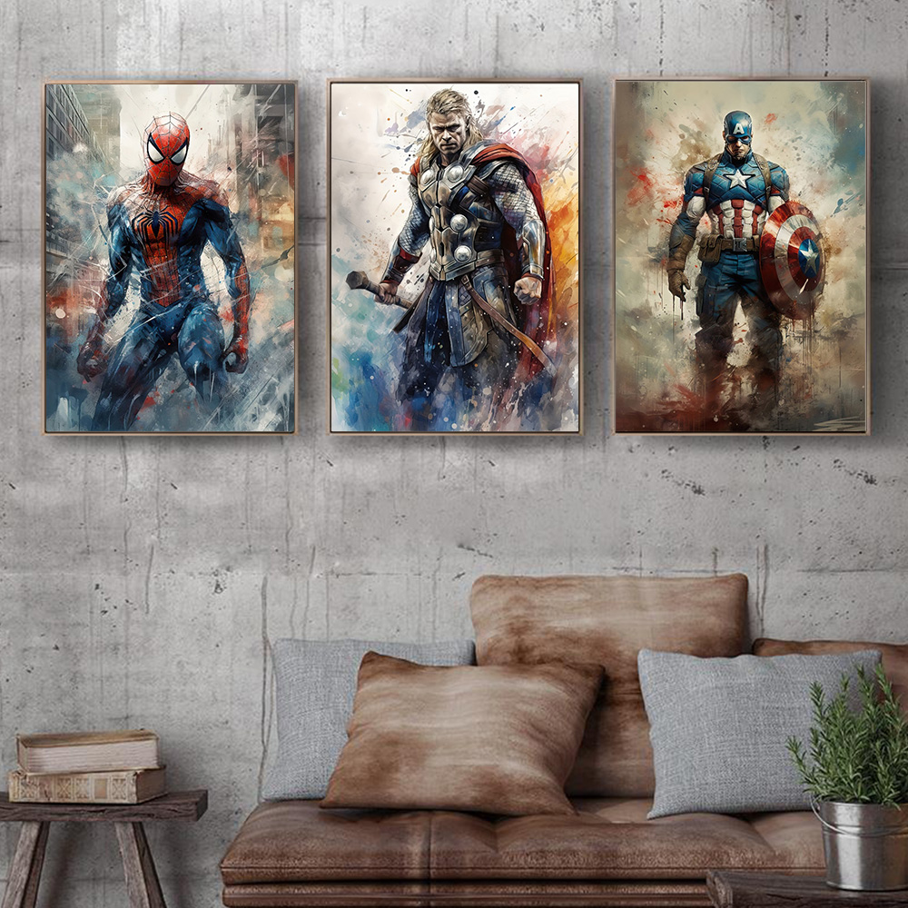 1 adet çerçevesiz Marvel Film  - Home Decor Disney incelemesi ve fiyatı