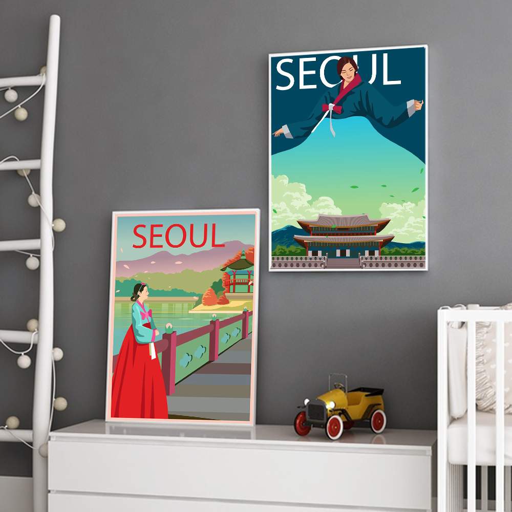 1 adet çerçevesiz tuval boyama - Home Decor Korea incelemesi ve fiyatı